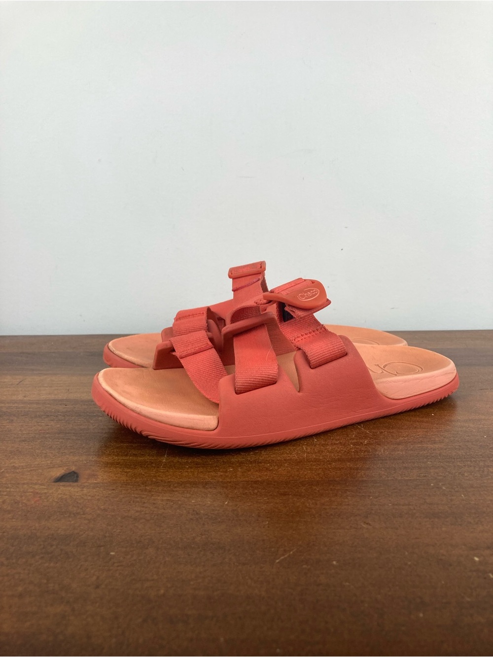 Chaco Chillos Slide Sandals Orange Adjustable Straps JCH107828 Women’s Size 7.
